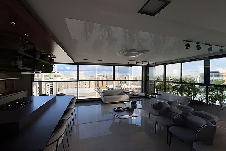 Belissímo Studio com Piscina a 150m da Praia