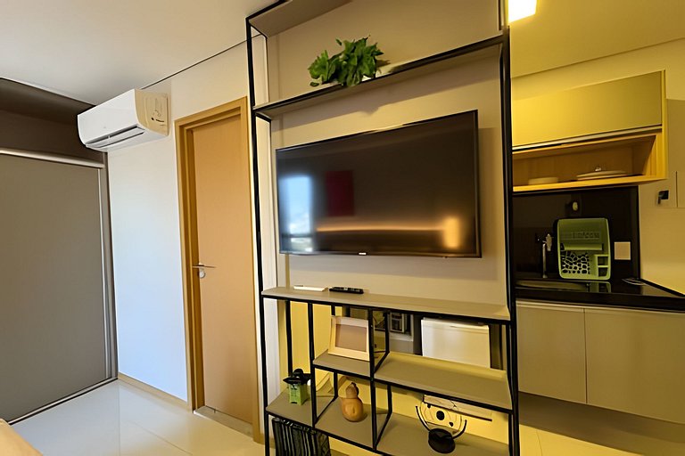 Lindo Studio com Piscina a poucos passos da Praia