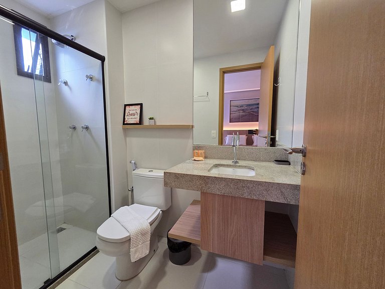 Belissímo Studio com Piscina a 150m da Praia