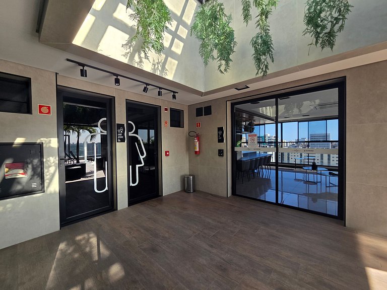 Lindo Studio com Piscina a poucos passos da Praia